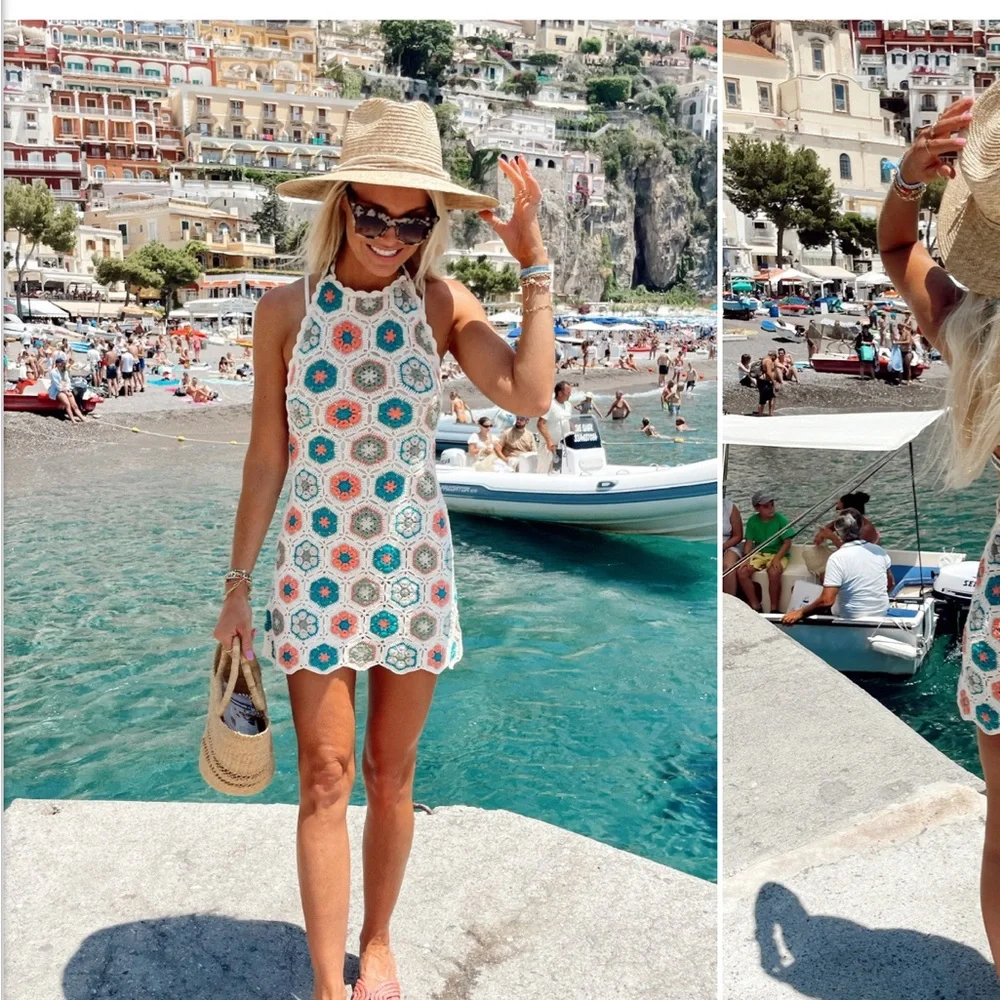 Show Me Your MuMu Multicolor Crochet Dress - Picture 3 of 9